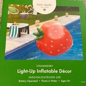 Kate Spade Red Strawberry Inflatable Pool Decor